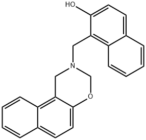 1-[1H-Naphth[1,2-e][1,3]oxazin-2(3H)-ylmethyl]-2-naphthol Struktur