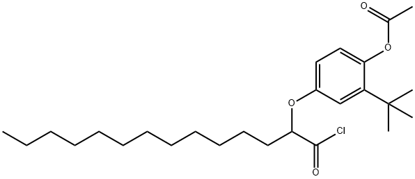 2-(4-acetoxy-3-tert-butylphenoxy)myristoyl chloride Struktur