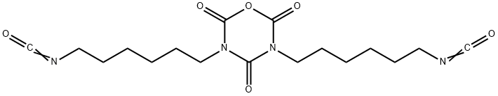 3,5-bis(6-isocyanatohexyl)-2H-1,3,5-oxadiazine-2,4,6(3H,5H)-trione Struktur