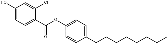 2-Chloro-4-hydroxybenzoic acid 4-octylphenyl ester Struktur