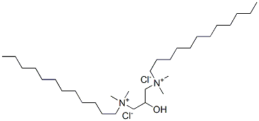 (2-hydroxytrimethylene)bis[dodecyldimethylammonium] dichloride Struktur