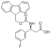 FMOC-(S)-3-AMINO-3-(3-FLUORO-PHENYL)-PROPIONIC ACID Struktur