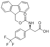 FMOC-(S)-3-AMINO-3-(4-TRIFLUOROMETHYL-PHENYL)-PROPIONIC ACID Struktur