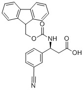 FMOC-(S)-3-AMINO-3-(3-CYANO-PHENYL)-PROPIONIC ACID Struktur