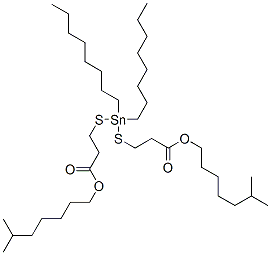 diisooctyl 3,3'-[(dioctylstannylene)bis(thio)]dipropionate Struktur