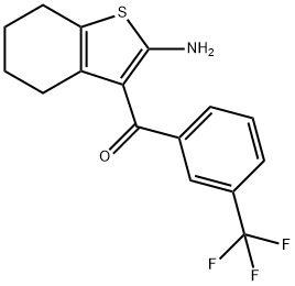 2-AMino-4,5,6,7-tetrahydro-3-(M-trifluoroMethylbenzoyl)benzo[b]thiophene Struktur