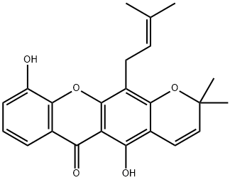 trapezifolixanthone Struktur