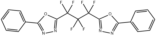 2-[1,1,2,2,3,3-hexafluoro-3-(5-phenyl-1,3,4-oxadiazol-2-yl)propyl]-5-p henyl-1,3,4-oxadiazole Struktur