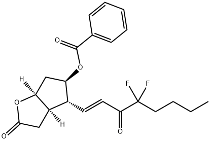 (3AR,4R,5R,6aS)-4-((E)-4,4-Difluoro-3-oxooct-1-en-1-yl)-2-oxohexahydro-2H-cyclopenta[b]furan-5-yl Struktur