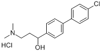 4'-Chloro-alpha-(2-(dimethylamino)ethyl)-4-biphenylmethanol hydrochloride Struktur