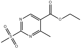 ETHYL 4-METHYL-2-(METHYLSULFONYL)PYRIMIDINE-5-CARBOXYLATE Struktur