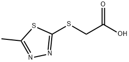 (5-METHYL-[1,3,4]THIADIAZOL-2-YLSULFANYL)-ACETIC ACID Struktur