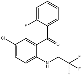 [5-chloro-2-[(2,2,2-trifluoroethyl)amino]phenyl] 2-fluorophenyl ketone Struktur