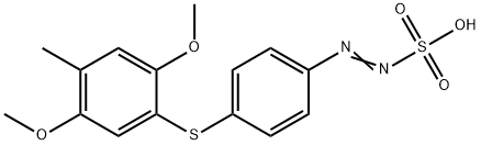 (4-((2,5-Dimethoxy-4-methylphenyl)thio)phenyl)diazenesulfonic acid Struktur