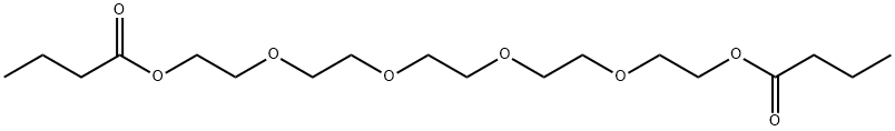 2,2'-[1,2-Ethanediylbis[oxy(2,1-ethanediyl)oxy]]bis(ethanol butyrate) Struktur