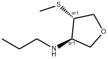 TRANS-TETRAHYDRO-4-(METHYLTHIO)-N-PROPYL-3-FURANAMINE Struktur