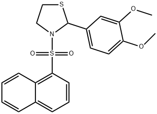 Thiazolidine, 2-(3,4-dimethoxyphenyl)-3-(1-naphthalenylsulfonyl)- (9CI) Struktur