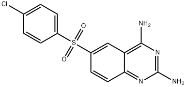 6-[(4-Chlorophenyl)sulfonyl]-2,4-quinazolinediamine Struktur