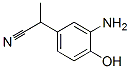 Benzeneacetonitrile,  3-amino-4-hydroxy--alpha--methyl- Struktur