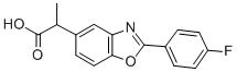 2-(4-Fluorophenyl)-α-methyl-5-benzoxazoleacetic acid Struktur