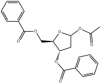 1-Acetyl-2-deoxy-3,5-di-O-benzoylribofuranose Struktur