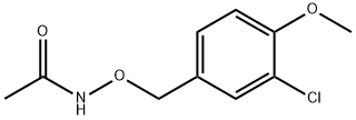 N-[(3-chloro-4-methoxy-phenyl)methoxy]acetamide Struktur