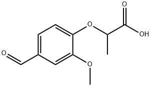 2-(4-FORMYL-2-METHOXYPHENOXY)PROPANOIC ACID Struktur