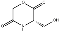 2,5-Morpholinedione, 3-(hydroxymethyl)-, (3S)- (9CI) Struktur