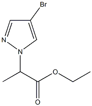 1H-pyrazole-1-acetic acid, 4-bromo-alpha-methyl-, ethyl es Struktur