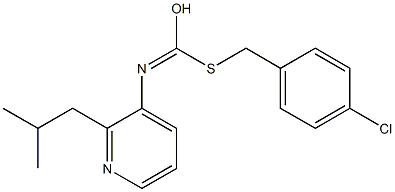 S-((4-Chlorophenyl)methyl) O-(2-methylpropyl)-3-pyridinylcarbonimidothioate Struktur