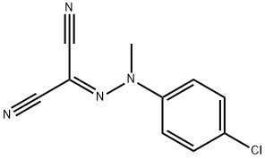 4-chlorophenyl-N-methylhydrazonopropanedinitrile Struktur