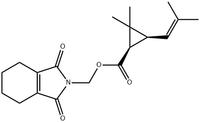 (1,3,4,5,6,7-hexahydro-1,3-dioxo-2H-isoindol-2-yl)methyl (1R-cis)-2,2-dimethyl-3-(2-methylprop-1-enyl)cyclopropanecarboxylate Struktur