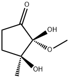 Cyclopentanone, 2,3-dihydroxy-2-methoxy-3-methyl-, (2R,3S)- (9CI) Struktur