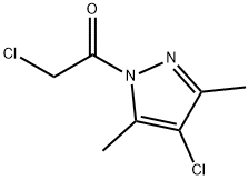 1H-Pyrazole, 4-chloro-1-(chloroacetyl)-3,5-dimethyl- (9CI) Struktur