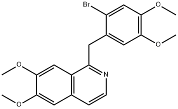 1-(2-bromo-4,5-dimethoxybenzyl)-6,7-dimethoxyisoquinoline Struktur