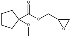 Cyclopentanecarboxylic acid, 1-methoxy-, oxiranylmethyl ester (9CI) Struktur