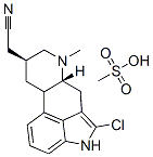 2-chloro-6-methylergoline-8beta-acetonitrile monomethanesulphonate Struktur