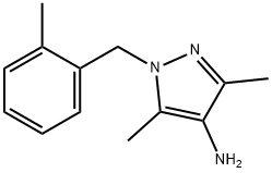 3,5-dimethyl-1-(2-methylbenzyl)-1H-pyrazol-4-amine(SALTDATA: FREE) Struktur