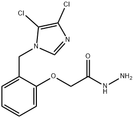 2-[2-[(4,5-DICHLORO-1H-IMIDAZOL-1-YL)METHYL]PHENOXY]ETHANOHYDRAZIDE Struktur