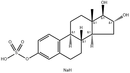 1,3,5[10]-ESTRATRIENE-3,16ALPHA,17BETA-TRIOL 3-SULFATE SODIUM SALT Struktur