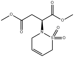 BUTANEDIOIC ACID, (3,6-DIHYDRO-1,1-DIOXIDO-2H-1,2-THIAZIN-2-YL)-, DIMETHYL ESTER, (2S) Struktur