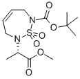 1,2,7-THIADIAZEPINE-2(3H)-ACETIC ACID, 7-[(1,1-DIMETHYLETHOXY)CARBONYL]-6,7-DIHYDRO-ALPHA-METHYL-, METHYL ESTER, 1,1-DIOXIDE, (ALPHAS) Struktur