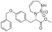 1,2,7-THIADIAZEPINE-2(3H)-ACETIC ACID, 6,7-DIHYDRO-ALPHA-[[4-(PHENYLMETHOXY)PHENYL]METHYL]-, METHYL ESTER, 1,1-DIOXIDE, (ALPHAS) Struktur