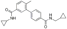 [1,1'-Biphenyl]-3,4'-dicarboxaMide, N3-cyclopropyl-N4'-(cyclopropylMethyl)-6-Methyl- Struktur