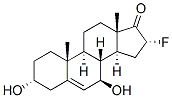 Androst-5-en-17-one, 16-fluoro-3,7-dihydroxy-, (3alpha,7beta,16alpha)- (9CI) Struktur