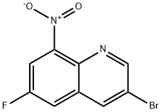 3-BroMo-6-fluoro-8-nitro-quinoline Struktur