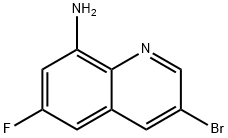 8-AMINO-3-BROMO-6-FLUOROQUINOLINE Struktur