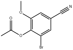 2-BROMO-4-CYANO-6-METHOXYPHENYL ACETATE Struktur