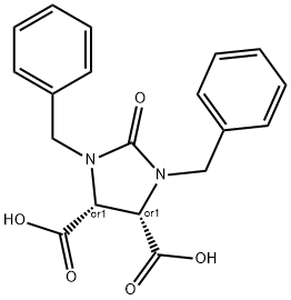 CIS-1,3-DIBENZYL-2-OXO-4,5-IMIDAZOLIDINEDICARBOXYLIC ACID Struktur