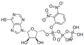 (S-dinitrophenyl)-6-mercaptopurine riboside triphosphate Struktur